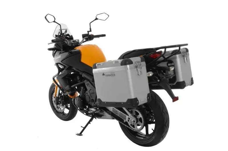Motorrad Alukoffer System ZEGA Pro And-S 38/38 Liter mit Stahlträger schwarz für Kawasaki Versys 650 (2010-2014) Neu Im Sortiment