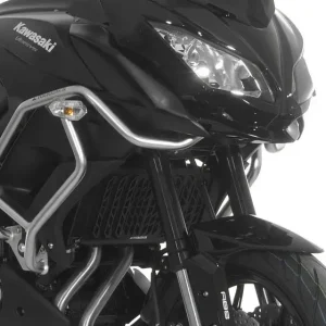 Kühlerschutz für Kawasaki Versys 650 ab 2015, aluminium, schwarz Kracherpreis