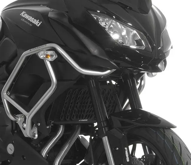 Kühlerschutz für Kawasaki Versys 650 ab 2015, aluminium, schwarz Kracherpreis