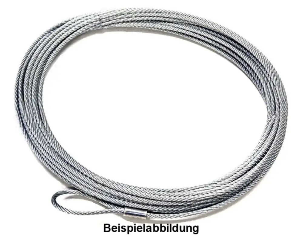 TAURUS Stahlseil, 70mx14mm, MBK 187kN m. Kauschenpressung vorne, Ende spitz Jetzt Bestellen