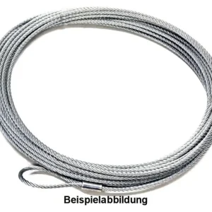 Super-Preis Stahlseil 15m x 4mm, MBK 9,29 kN mit Haken, Ende glatt, DC800