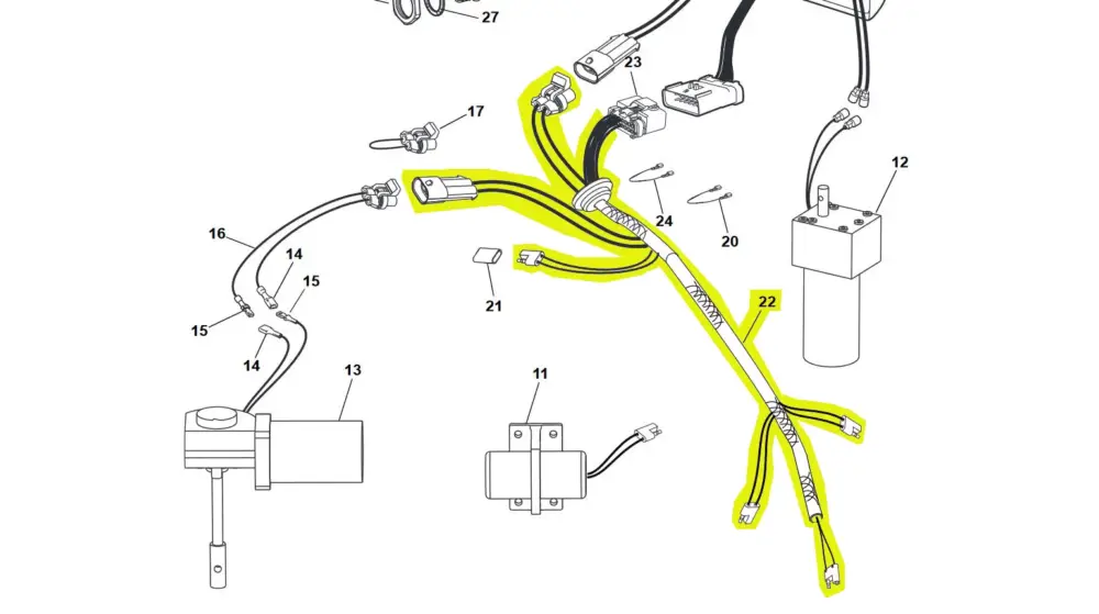 Sonderangebot SNO-WAY Kabelstrang RVB Steuergerät zu Motor Antrieb, Schnecke, Vibrator