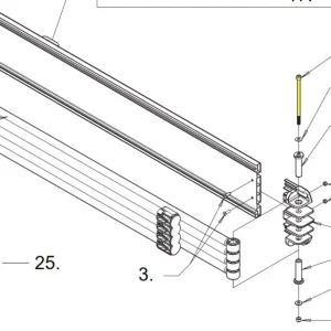 Rhino Rack Bolzen M8x150mm zu Batwing Alugussscharnier (1 Stk) Neuheit