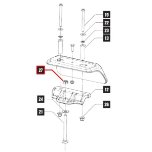 Sonderaktion Rhino Rack Stopmutter M8, schwarz (6 Stk)