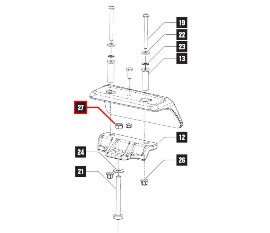 Sonderaktion Rhino Rack Stopmutter M8, schwarz (6 Stk)