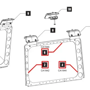 Rhino Rack Stützen innen, Jeep JL Backbone, rechts, für 50-11RJLB1 Neue Kollektion