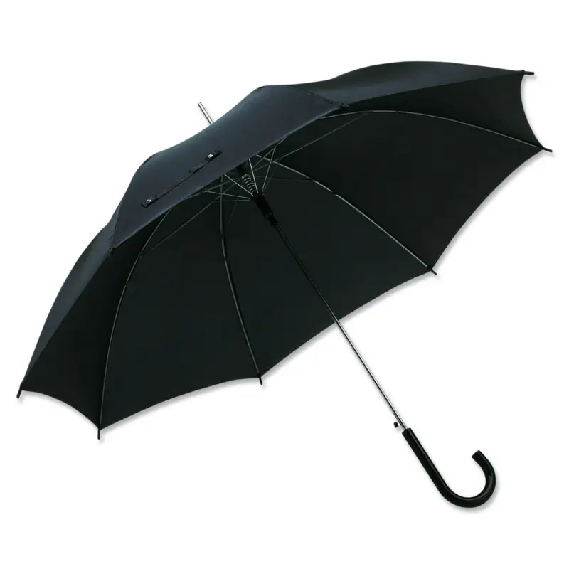 Automatikschirm Stockschirm mit 1-Farbdruck, Ø 103 cm Schwarz Super-Preis