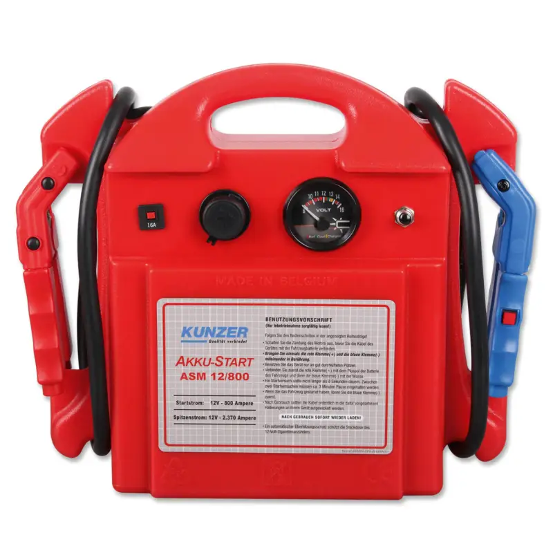 Kunzer Akkustart 12V ASM 12/800 Spitzenstromstärke 2370 A 12 Volt Starthilfe Abverkauf