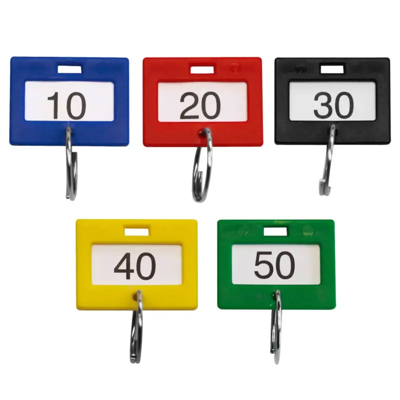 Highlight Schlüsselanhänger 50er Set nummeriert von 1 bis 50, mit Schlüsselring