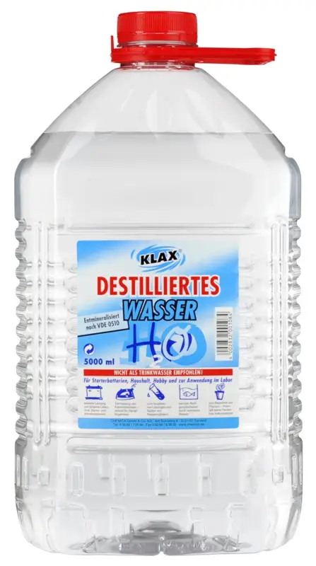 Sichere Zahlung Klax Destilliertes Wasser, 5 L