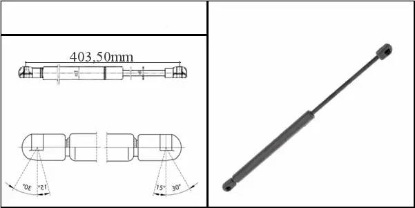 Echt Stabilus Gasfeder Heckklappe Audi 23945