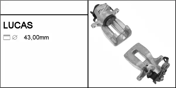 Geprüft Bremssattel hinten rechts Audi, 1 Stück