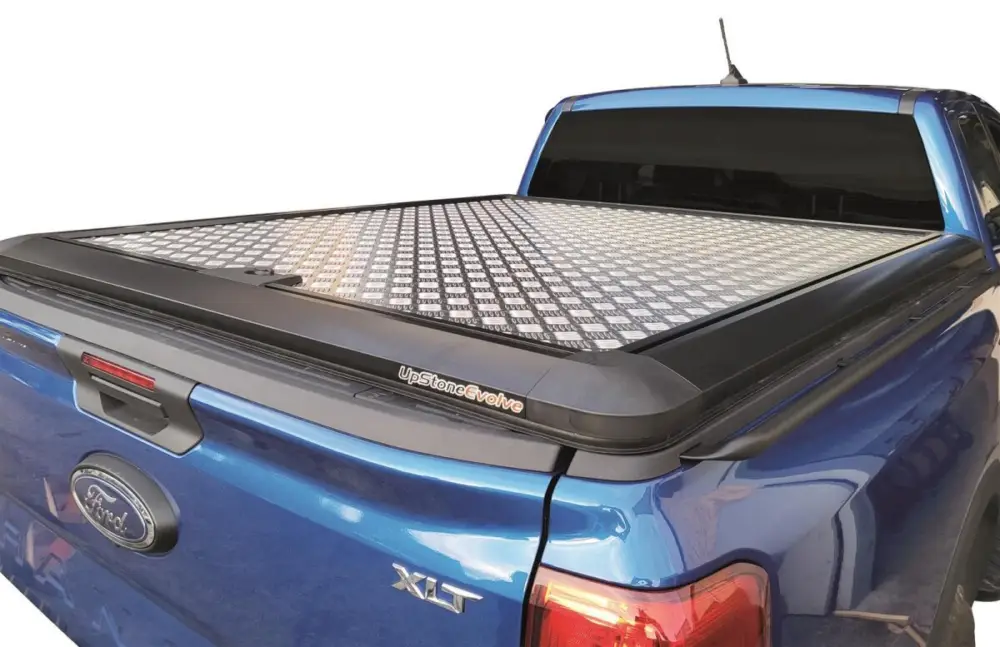 Echt UpStone Ladeflächenabdeckung für FORD RANGER XLT Extrakabine, ab 2023 bis heute, silber, Aluminium