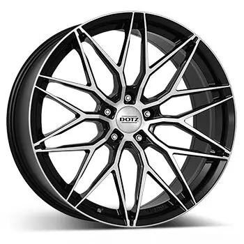 8,5 x 19 ET 35 DOTZ Felge für Ford Transit Connect in schwarz/poliert Markenprodukt
